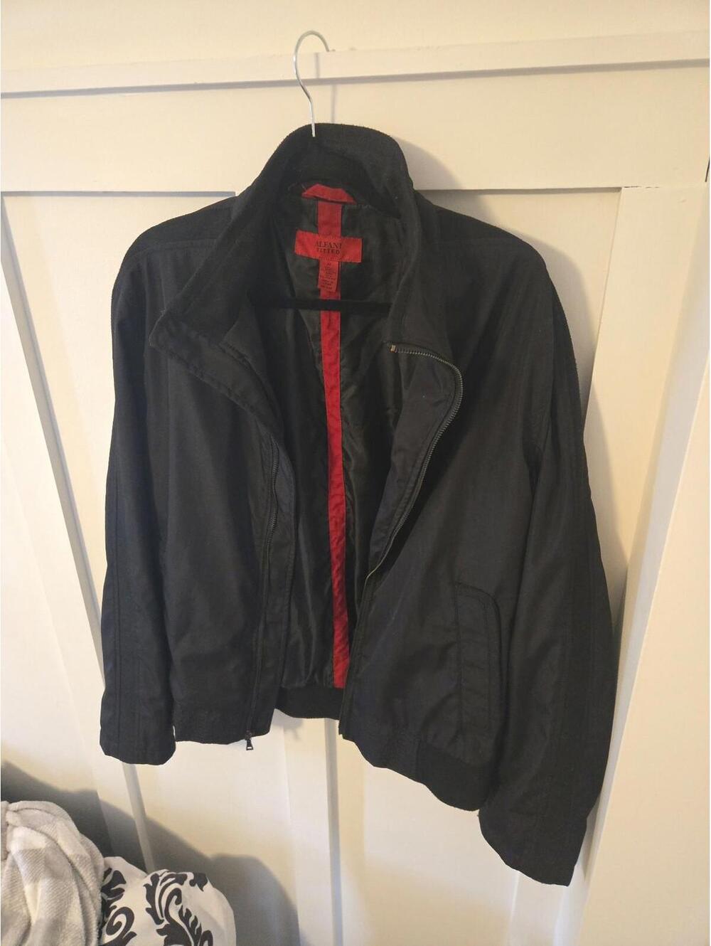 Alfani Fitted Men's Black Full-Zip Lightweight Jacket Size M